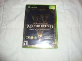 THE ELDER SCROLLS III  MORROWIND  COMPLETE AND EXCELLENT  XBOX 