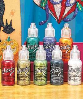 Pc. Stickles Holiday Glitter Glue Set features easy squeeze bottles 