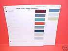 1957 1958 OPEL EXTERIOR PAINT CHIPS COLOR CHART GUIDE