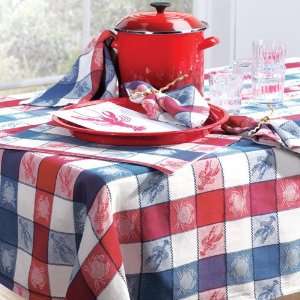 Red/wht/bl Lobster Pot Tablecloth   Oblong   60x102
