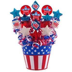 American Dream Lollipop Candy Bouquet Grocery & Gourmet Food