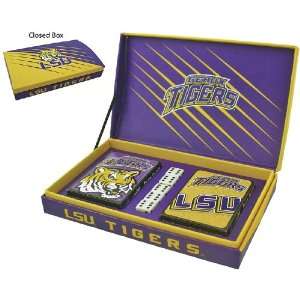  LSU Tigers Gift Box Set  playing Cards & Dice Sports 