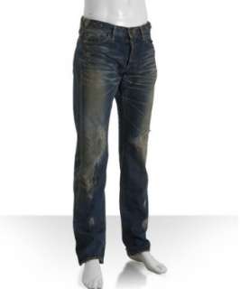 PRPS medium wash Barracuda distressed straight leg jeans   