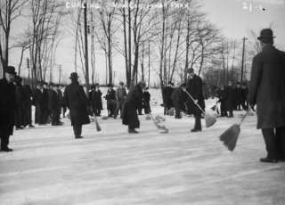 1900s photo Curling Van Cortlandt Park New York  