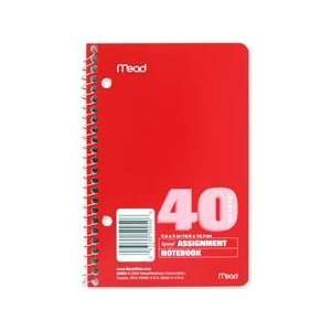  Mead Products   Assignment Book, Spiralbound, 2HP, 7 1/2 