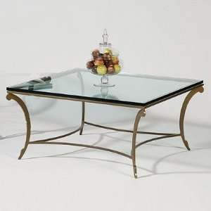   05 David Square Contemporary Cocktail Table Metal Finish Mocha Baby