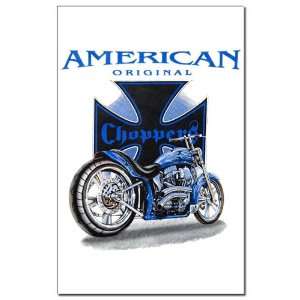 Mini Poster Print American Original Choppers Iron Cross and Motorcycle 
