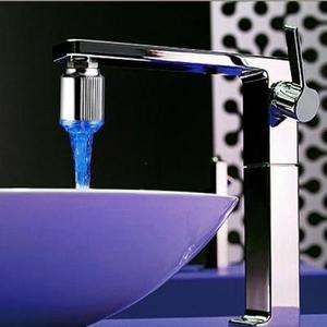   Faucet Shower Light Temperature Sensor Red Blue Color kitchen Tap