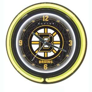  NHL Boston Bruins Neon Clock   14 inch Diameter 