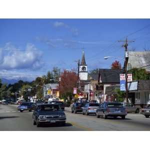  Street Scene with Cars in the Town of North Conway, New 