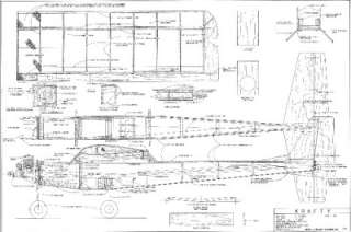 Very rare Bridi Krafty 25 RC model airplane kit Bonus Plans  
