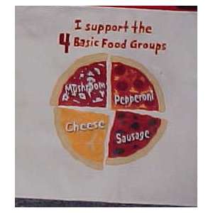  Apron 4 basic food groups Pizza ivory apron
