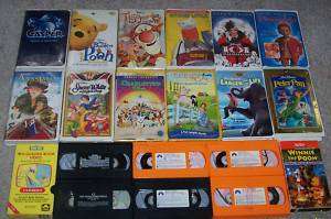 20Pc Lot of Kids Disney VHS Video Movies Assorted  