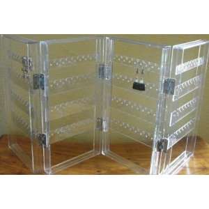   Acrylic Earring Rack Portable Display Holds up to 72 Pairs of Earrings
