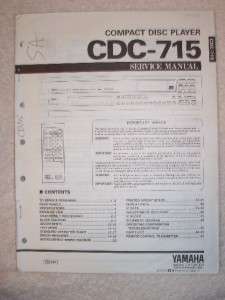 Yamaha Service Manual~CDC 715~CD Compact Disc Player  