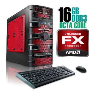   AMD FX Gaming PC, W7 Home Premium, Black/Red
