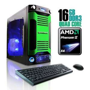   AMD Phenom II X4 Gaming PC, W7 Home Premium, Black/Green Electronics