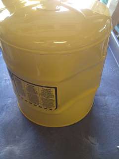 Justrite Type I Safety Fuel Can 5 Gallon, Yellow,Diesel Container 