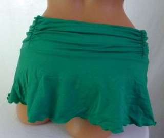   Green Ruched Flounce Skirted Pant Swim Skirt $66 744743114180  