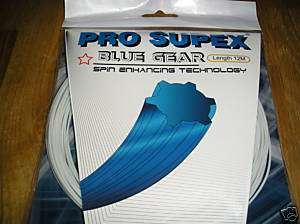 Pro Supex Blue Gear 16 Tennis String White  