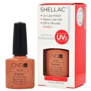  CND Shellac COCOA Gel UV Nail Polish 0.25 oz Manicure Soak 