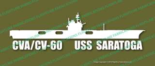 CVA 60 CV 60 USS Saratoga Carrier USN Vinyl Sticker  