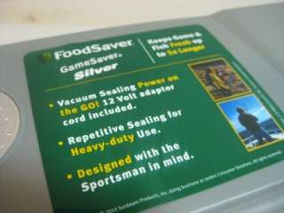 F15) Food Saver GameSaver Silver Vacuum Sealer Packaging System 
