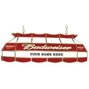   Quality Customized Budweiser 40 inch Stained Glass Pool Table Light