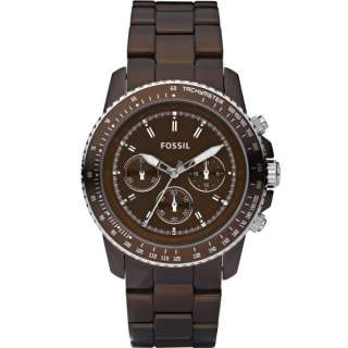 Fossil Stella Large Aluminum Brown Womens Watch CH2746  
