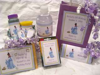 Princess and the Frog Tiana Birthday Favors Water Candy  