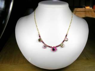 WATERMELON/PINK TOURMALINE AND SPINEL necklace  