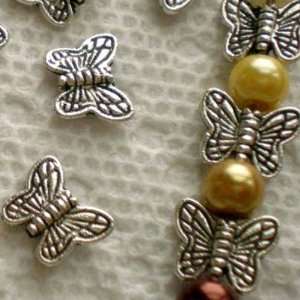  30pcs Tibetan Silver Butterfly Spacer Charm Beads 10mm ~Jewelry 