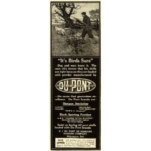  1908 Ad Du Pont Gun Powder Bird Hunting Rifle Shotgun 