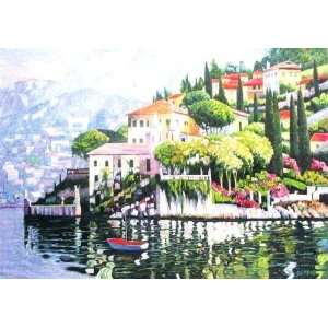  Vietnamese Embroidery   19 x 28 Lake Varena Italy 