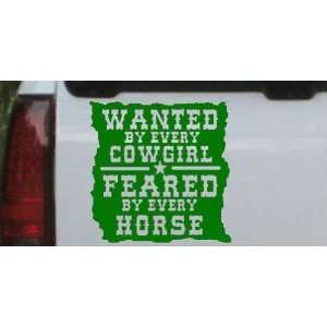 Wanted By Cowgirls Feared By Horses Western Car Window Wall Laptop 