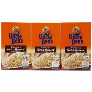 Uncle Bens Fast Cook Whole Grain Brown Rice, 14 oz, 3 ct (Quantity of 